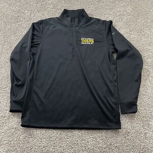 Nike Golf Sweater Mens Large Black Dri-Fit Performance 1/4 Zip Pullover Athletic